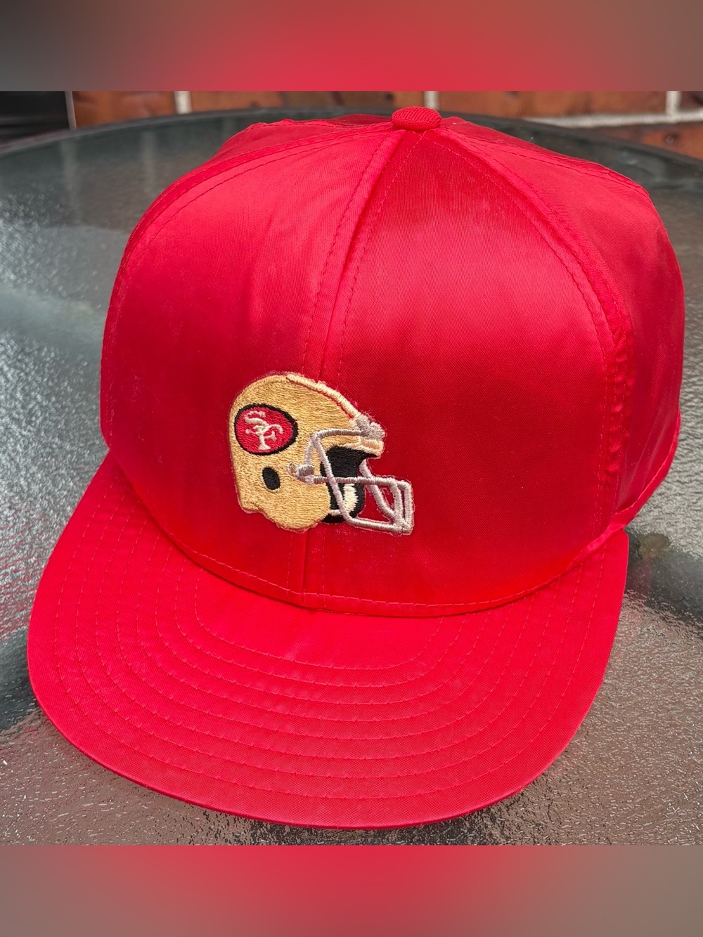 Vintage 80’s AJD San Francisco 49ers Supersatin NFL SnapBack Hat Large EUC